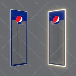 Стеклянная дверь светодиодного дисплея для холодильника для напитков