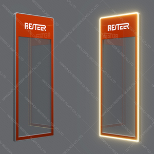 Вертикальная стеклянная дверь для холодильника с индивидуальным логотипом